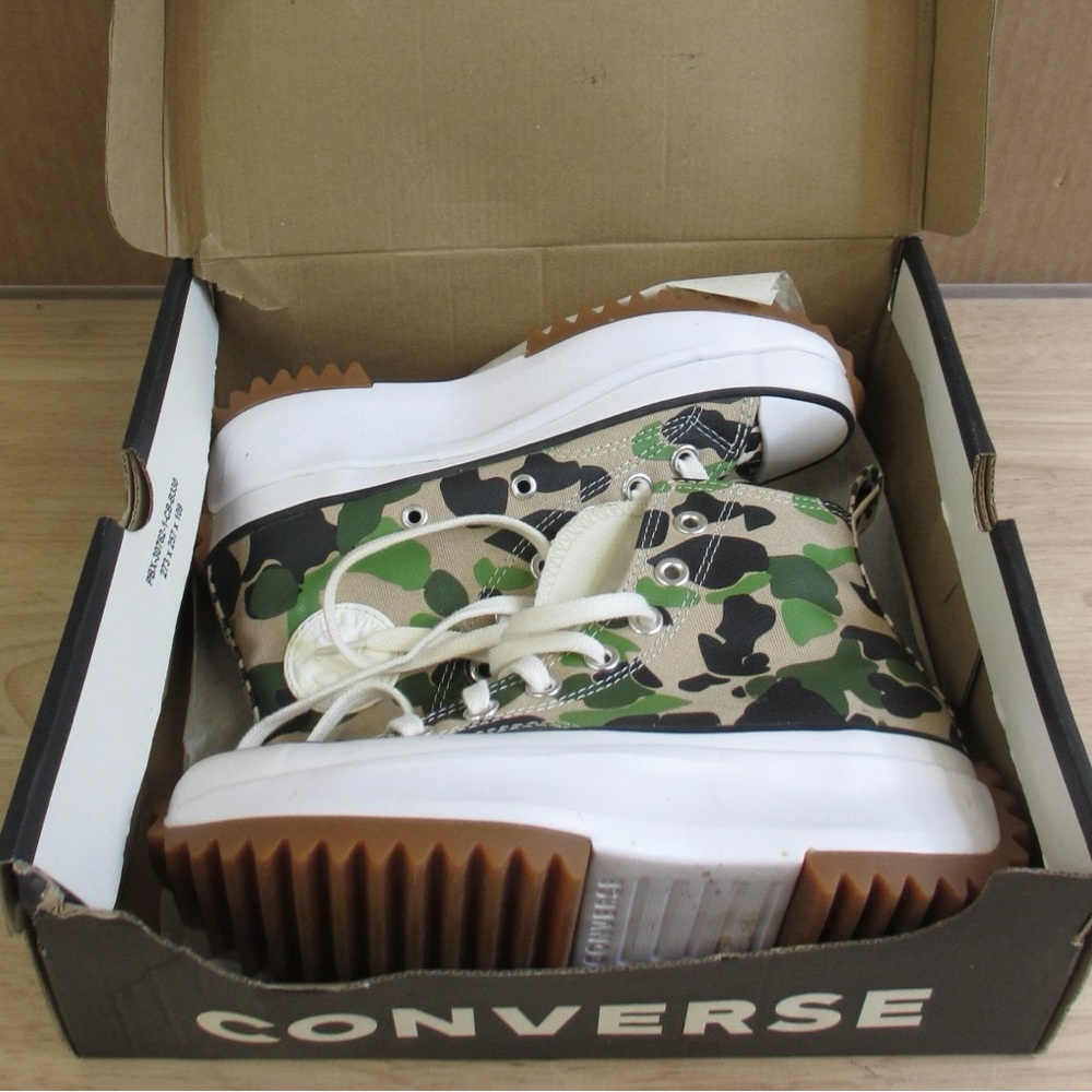 NIB Converse Unisex Camouflage Run Star Hiker High-Top. Size 3.5 Men / 5 Women